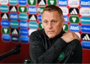 8 September 2025; Head coach Heimir Hallgrimsson during a Republic of Ireland media conference at the AFF Technical Center Academy in Yerevan, Armenia. Photo by Stephen McCarthy/Sportsfile