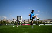 8 September 2025; Adam Idah during a Republic of Ireland training session at the AFF Technical Center Academy in Yerevan, Armenia. Photo by Stephen McCarthy/Sportsfile
