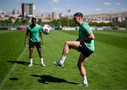 8 September 2025; Evan Ferguson during a Republic of Ireland training session at the AFF Technical Center Academy in Yerevan, Armenia. Photo by Stephen McCarthy/Sportsfile