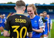 7 September 2025; Saoirse O'Brien of Waterford receives her winner's medal after the FAI Women’s Angela Hearst Inter-League Cup final match between Waterford Women's & Schoolgirls League and Wexford District Women’s & Schoolgirls League at the Regional Sports Centre in Waterford. Photo by Shauna Clinton/Sportsfile