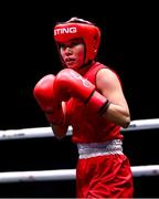 9 September 2025; Yuna Ninshinaka of Japan during their Women's 51kg Round of 16 bout against Zareen Nikhat of India during the World Boxing Championships 2025 at M&S Bank Arena in Liverpool, England. Photo by Ben McShane/Sportsfile