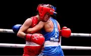 9 September 2025; Yuna Ninshinaka of Japan, left, in action against Zareen Nikhat of India during their Women's 51kg Round of 16 bout during the World Boxing Championships 2025 at M&S Bank Arena in Liverpool, England. Photo by Ben McShane/Sportsfile