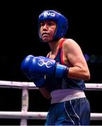 9 September 2025; Jajaira Gonzalez of United States during their Women's 60kg Round of 16 bout against Aneta Rygielska of Poland during the World Boxing Championships 2025 at M&S Bank Arena in Liverpool, England. Photo by Ben McShane/Sportsfile