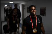 9 September 2025; Chiedozie Ogbene of Republic of Ireland arrives before the FIFA World Cup 2026 Group F qualifying match between Armenia and Republic of Ireland at Vazgen Sargsyan Republican Stadium in Yerevan, Armenia. Photo by Stephen McCarthy/Sportsfile