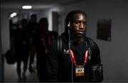 9 September 2025; Bosun Lawal of Republic of Ireland arrives before the FIFA World Cup 2026 Group F qualifying match between Armenia and Republic of Ireland at Vazgen Sargsyan Republican Stadium in Yerevan, Armenia. Photo by Stephen McCarthy/Sportsfile
