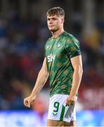 9 September 2025; Evan Ferguson of Republic of Ireland before the FIFA World Cup 2026 Group F qualifying match between Armenia and Republic of Ireland at Vazgen Sargsyan Republican Stadium in Yerevan, Armenia. Photo by Stephen McCarthy/Sportsfile