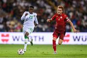 9 September 2025; Chiedozie Ogbene of Republic of Ireland in action against Erik Piloyan of Armenia during the FIFA World Cup 2026 Group F qualifying match between Armenia and Republic of Ireland at Vazgen Sargsyan Republican Stadium in Yerevan, Armenia. Photo by Stephen McCarthy/Sportsfile