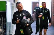 9 September 2025; Republic of Ireland head coach Jim Crawford arrives before the UEFA European U21 Championship qualifying match between Republic of Ireland and Andorra at Tallaght Stadium in Dublin. Photo by Ramsey Cardy/Sportsfile