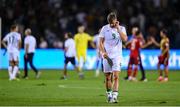9 September 2025; Evan Ferguson of Republic of Ireland reacts after the FIFA World Cup 2026 Group F qualifying match between Armenia and Republic of Ireland at Vazgen Sargsyan Republican Stadium in Yerevan, Armenia. Photo by Stephen McCarthy/Sportsfile