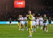 9 September 2025; Republic of Ireland goalkeeper Caoimhin Kelleher applauds supporters after the FIFA World Cup 2026 Group F qualifying match between Armenia and Republic of Ireland at Vazgen Sargsyan Republican Stadium in Yerevan, Armenia. Photo by Stephen McCarthy/Sportsfile