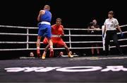 9 September 2025; Alejandro Claro Fiz of Cuba, right, in action against Istvan Szaka of Hungary during their Men's 50kg Round of 16 bout during the World Boxing Championships 2025 at M&S Bank Arena in Liverpool, England. Photo by Ben McShane/Sportsfile