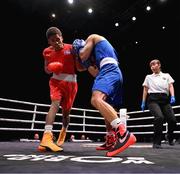 9 September 2025; Alejandro Claro Fiz of Cuba, left, in action against Istvan Szaka of Hungary during their Men's 50kg Round of 16 bout during the World Boxing Championships 2025 at M&S Bank Arena in Liverpool, England. Photo by Ben McShane/Sportsfile