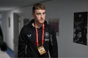 9 September 2025; Republic of Ireland goalkeeper Mark Travers arrives for the FIFA World Cup 2026 Group F qualifying match between Armenia and Republic of Ireland at Vazgen Sargsyan Republican Stadium in Yerevan, Armenia. Photo by Stephen McCarthy/Sportsfile