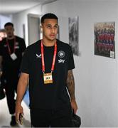 9 September 2025; Adam Idah of Republic of Ireland arrives for the FIFA World Cup 2026 Group F qualifying match between Armenia and Republic of Ireland at Vazgen Sargsyan Republican Stadium in Yerevan, Armenia. Photo by Stephen McCarthy/Sportsfile