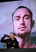 11 September 2025; Paddy Donovan during a media conference at The ICC in Belfast ahead of his IBF World Welterweight bout against Lewis Crocker at Clearer Twist National Football Stadium Windsor Park in Belfast on Saturday night. Photo by Ramsey Cardy/Sportsfile