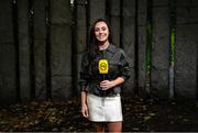 11 September 2025; Presenter Aisling O’Reilly promoting Premier Sports – the home of live football and rugby including UEFA club competitions, English Premier League, BKT United Rugby Championship, Investec Champions Cup and EPCR Challenge Cup – pictured at the Premier Sports Season launch at St Stephen's Green in Dublin. Premier Sports is available as part of Sports Extra package on Sky, NOW and Virgin. Photo by David Fitzgerald/Sportsfile