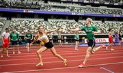 12 September 2025; Sharlene Mawdsley of Ireland, and teammate Conor Kelly during the official open training session ahead of the World Athletics Championships Tokyo 2025 at Japan National Stadium in Tokyo, Japan. Photo by Sam Barnes/Sportsfile