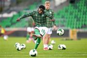 9 September 2025; Romeo Akachukwu of Republic of Ireland before the UEFA European U21 Championship qualifying match between Republic of Ireland and Andorra at Tallaght Stadium in Dublin. Photo by Ramsey Cardy/Sportsfile