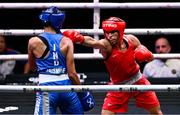 12 September 2025; Omailyn Carolina Alcala Ceogovia of Venezuela, right, in action against Jaismine Jaismine of India during their Women's 57kg semi-final bout during the World Boxing Championships 2025 at M&S Bank Arena in Liverpool, England. Photo by Ben McShane/Sportsfile