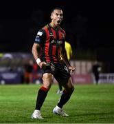 12 September 2025; Douglas James Taylor of Bohemians celebrates after scoring his side's third goal during the SSE Airtricity Men's Premier Division match between Bohemians and Derry City at Dalymount Park in Dublin. Photo by David Fitzgerald/Sportsfile
