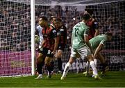 12 September 2025; Douglas James Taylor of Bohemians celebrates after scoring his side's third goal during the SSE Airtricity Men's Premier Division match between Bohemians and Derry City at Dalymount Park in Dublin. Photo by David Fitzgerald/Sportsfile
