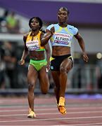13 September 2025; Julien Alfred of Saint Lucia wins her women's 100m heat during day one of the World Athletics Championships Tokyo 2025 at Japan National Stadium in Tokyo, Japan. Photo by Sam Barnes/Sportsfile