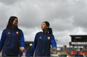 13 September 2025; Ayaka Ikeza of Treaty United returns to the dressing room after walking the pitch before the Sports Direct Women's FAI Cup semi-final match between Bohemians and Treaty United at Dalymount Park in Dublin. Photo by Tom Beary/Sportsfile