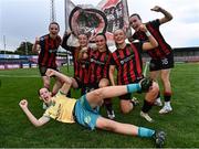 13 September 2025; Bohemians players celebrate after their side’s victory in the Sports Direct Women's FAI Cup semi-final match between Bohemians and Treaty United at Dalymount Park in Dublin. Photo by Tom Beary/Sportsfile