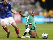 9 October 2004; Clinton Morrison, Republic of Ireland, in action against Gael Givet, France. FIFA World Cup 2006 Qualifier, France v Republic of Ireland, Stade de France, Paris, France. Picture credit; David Maher / SPORTSFILE