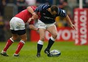 3 October 2004; Christian Cullen, Munster, in action against Tal Selley, Llanelli Scarlets. Celtic League 2004-2005, Munster v Llanelli Scarlets, Thomond Park, Limerick. Picture credit; Brendan Moran / SPORTSFILE