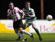 8 October 2004; Alan Murphy, Derry City, in action against Paul Malone, Shamrock Rovers. eircom league, Premier Division, Shamrock Rovers v Derry City, Richmond Park, Dublin. Picture credit; Brian Lawless / SPORTSFILE