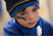 19 October 2013; Leinster supporter Eoghan O'Riordan, age 8, from Sandyford, Dublin, has his face painted at the Volkswagen Fanzone. Heineken Cup 2013/14, Pool 1, Round 2, Leinster v Castres, RDS, Ballsbridge, Dublin.  Picture credit: Stephen McCarthy / SPORTSFILE