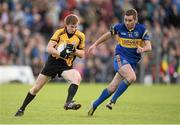 20 October 2013; Michael Foley, Na Fianna, in action against Brian Ennis, Summerhill. Meath County Senior Club Football Championship Final, Summerhill v Na Fianna, Pairc Tailteann, Navan, Co. Meath. Picture credit: Stephen McCarthy / SPORTSFILE