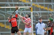 20 October 2013; Ben O'Connor, Oulart-the-Ballagh, in action against John Breen, Ferns St Aidan's. Wexford County Senior Club Hurling Championship Final, Oulart-the-Ballagh v Ferns St Aidan's, Wexford Park, Wexford. Picture credit: Matt Browne / SPORTSFILE