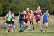 20 October 2013; Alex Hill, W.S.A.F, leads the way in the Boy's U13 in the Gerry Farnan Cross Country 2013. Phoenix Park, Dublin. Picture credit: Ramsey Cardy / SPORTSFILE