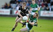 20 October 2013; Paul Kingston, Arles - Killeen, in action against Cahir Healy, Portlaoise. Laois County Senior Club Football Championship Final, Portlaoise v Arles - Killeen, O'Moore Park, Portlaoise, Co. Laois. Picture credit: Barry Cregg / SPORTSFILE