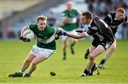 20 October 2013; Paul Cahillane, Portlaoise, in action against Niall O'Rourke, Arles - Killeen. Laois County Senior Club Football Championship Final, Portlaoise v Arles - Killeen, O'Moore Park, Portlaoise, Co. Laois. Picture credit: Barry Cregg / SPORTSFILE