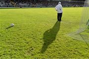 20 October 2013; An umpire's shadow is cast on the grass during the game. Kerry County Senior Club Football Championship Final, Dr. Crokes v Austin Stacks, Fitzgerald Stadium, Killarney, Co. Kerry. Picture credit: Brendan Moran / SPORTSFILE