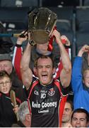 20 October 2013; Oulart-the-Ballagh captain Darren Nolan lifts the cup. Wexford County Senior Club Hurling Championship Final, Oulart-the-Ballagh v Ferns St Aidan's, Wexford Park, Wexford. Picture credit: Matt Browne / SPORTSFILE