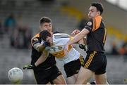 20 October 2013; Daithi Casey, Dr. Crokes, in action against Denis McElligott, left, and Paul O'Donoghue, Austin Stacks. Kerry County Senior Club Football Championship Final, Dr. Crokes v Austin Stacks, Fitzgerald Stadium, Killarney, Co. Kerry. Picture credit: Brendan Moran / SPORTSFILE
