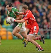 20 October 2013; Michael Murphy, Glenswilly, in action against Daniel Breslin, Killybegs. Donegal County Senior Club Football Championship Final, Glenswilly v Killybegs, MacCumhaill Park, Ballybofey, Co. Donegal. Picture credit: David Maher / SPORTSFILE