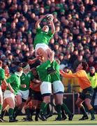 23 November 1996; Ireland's Jeremy Davidson in action against Australia. International Friendly, Ireland v Australia, Lansdowne Road, Dublin. Picture credit: Brendan Moran / SPORTSFILE
