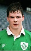 15 January 1996; Richard Wallace, Ireland. Ireland Rugby Squad Portraits, Lansdowne Road, Dublin. Picture credit: Brendan Moran / SPORTSFILE