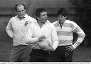 10 November 1987; Jim Davidson, Ireland Manager, with Declan Fanning, left, and Alain Rolland, right. Ireland Rugby Squad Training, Lansdowne Road, Dublin. Picture credit: Ray McManus / SPORTSFILE
