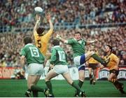 20 October 1991; Neil Francis, Ireland, in action against John Eales, Australia. Rugby World Cup 1991, Ireland v Australia, Lansdowne Road, Dublin. Picture credit; Ray McManus / SPORTSFILE