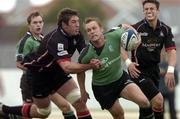 16 October 2004; Paul Warwick, Connacht, is tackled by Nathan Hines, Edinburgh. Celtic League 2004-2005, Connacht v Edinburgh, Sportsground, Galway. Rugby. Picture credit; Matt Browne / SPORTSFILE
