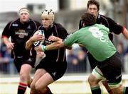 16 October 2004; Allister Hogg, Edinburgh, is tackled by Mick Carroll, Connacht. Celtic League 2004-2005, Connacht v Edinburgh, Sportsground, Galway. Picture credit; Matt Browne / SPORTSFILE