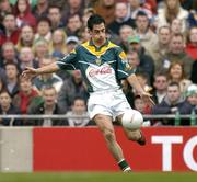 17 October 2004; Paul Galvin, Ireland. Coca Cola International Rules Series 2004, First Test, Ireland v Australia, Croke Park, Dublin. Picture credit; Brendan Moran / SPORTSFILE *** Local Caption *** Any photograph taken by SPORTSFILE during, or in connection with, the 2004 Coca Cola International Rules Series which displays GAA logos or contains an image or part of an image of any GAA intellectual property, or, which contains images of a GAA player/players in their playing uniforms, may only be used for editorial and non-advertising purposes.  Use of photographs for advertising, as posters or for purchase separately is strictly prohibited unless prior written approval has been obtained from the Gaelic Athletic Association.