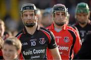 20 October 2013; Darren Nolan, Oulart-the-Ballagh, during the prade. Wexford County Senior Club Hurling Championship Final, Oulart-the-Ballagh v Ferns St Aidan's, Wexford Park, Wexford. Picture credit: Matt Browne / SPORTSFILE