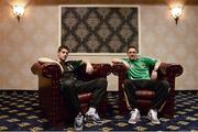 24 October 2013; Ireland's Jason Quigley, right, and Joe Ward, in their hotel before their semi-final bouts tomorrow. AIBA World Boxing Championships Almaty 2013, Almaty, Kazakhstan. Photo by Sportsfile